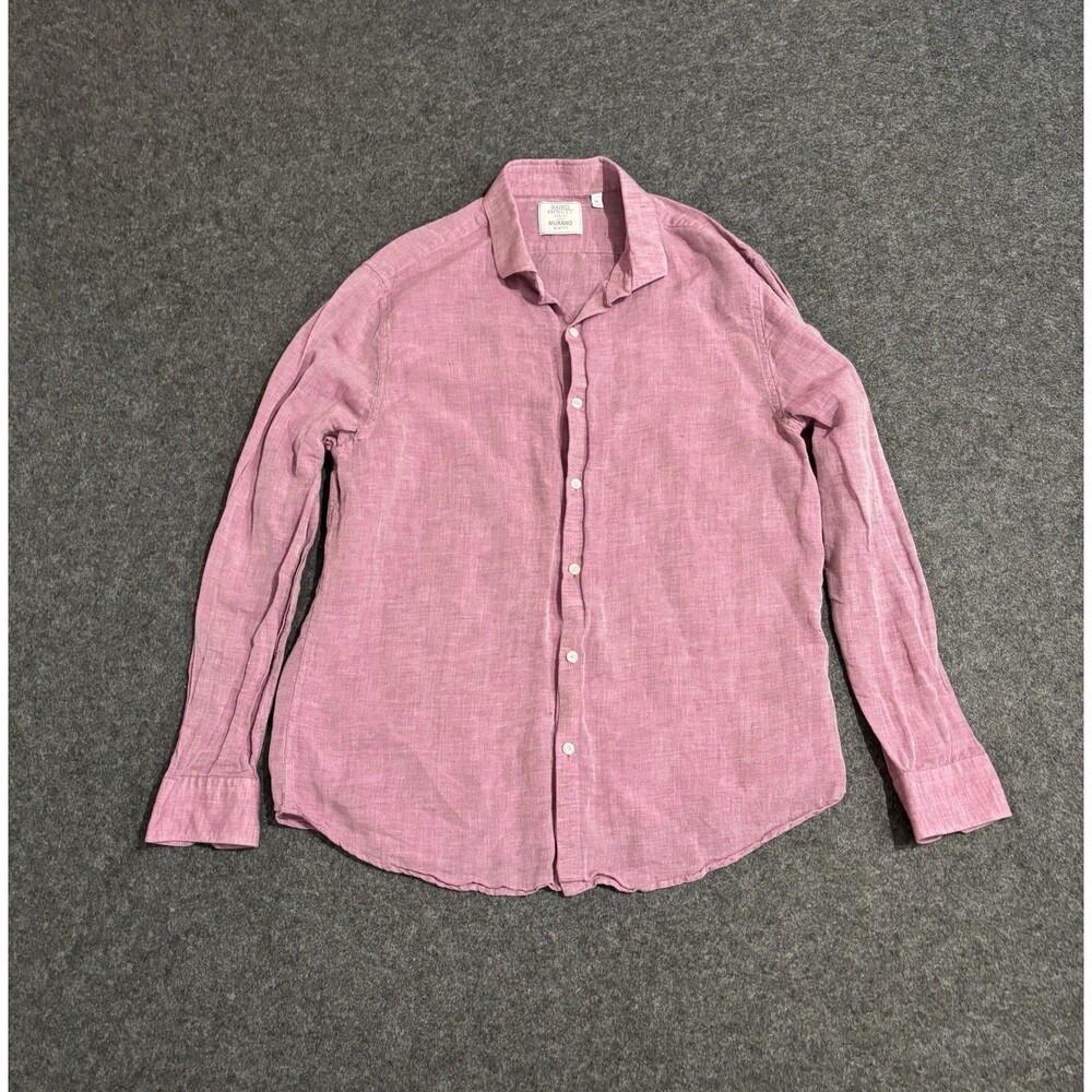 Murano Baird McNutt Linen Blend Button Shirt Long Sleeve Size XL